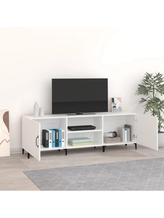 TV skříňka bílá 150 x 30 x 50 cm kompozitní dřevo