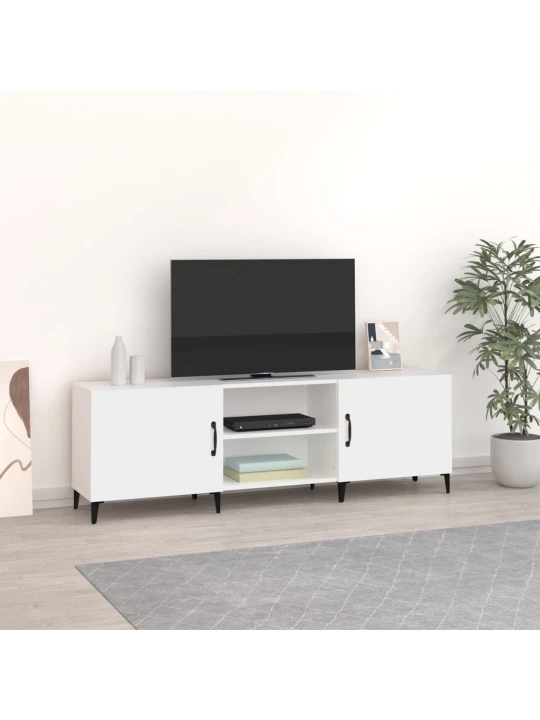 TV skříňka bílá 150 x 30 x 50 cm kompozitní dřevo