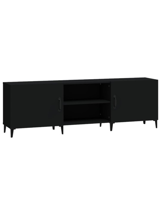 TV skříňka černá 150 x 30 x 50 cm kompozitní dřevo