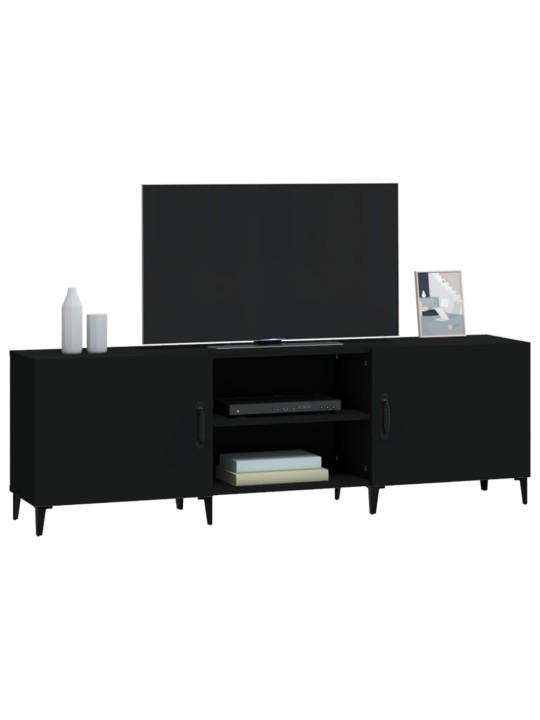 TV skříňka černá 150 x 30 x 50 cm kompozitní dřevo