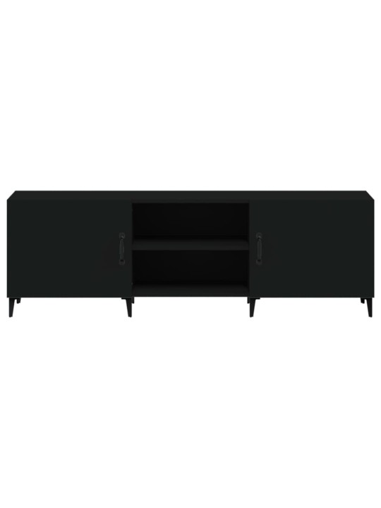 TV skříňka černá 150 x 30 x 50 cm kompozitní dřevo
