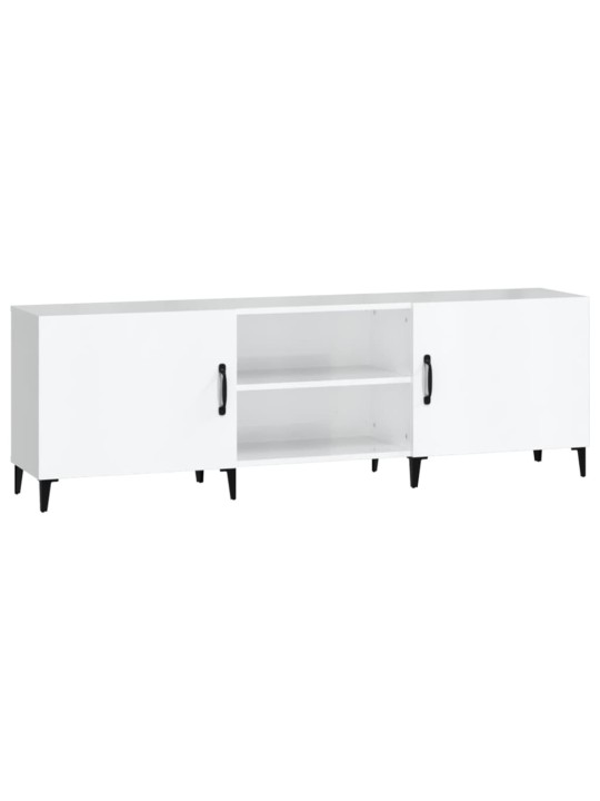 TV skříňka bílá s vysokým leskem 150x30x50 cm kompozitní dřevo