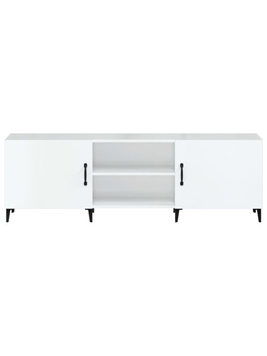 TV skříňka bílá s vysokým leskem 150x30x50 cm kompozitní dřevo