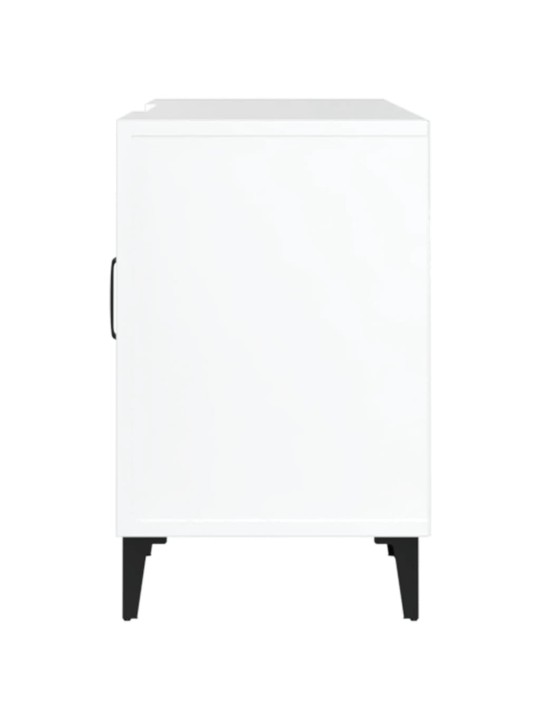TV skříňka bílá s vysokým leskem 150x30x50 cm kompozitní dřevo