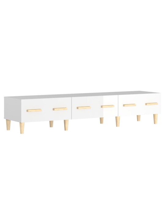 TV skříňka bílá vysoký lesk 150 x 34,5 x 30 cm kompozitní dřevo