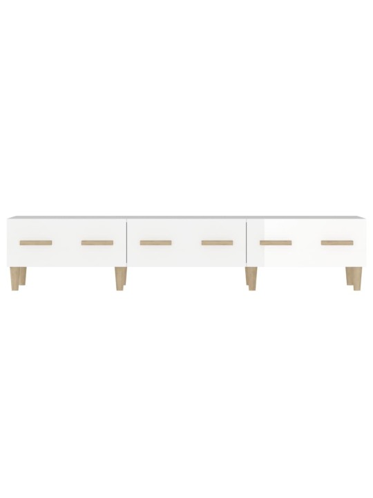 TV skříňka bílá vysoký lesk 150 x 34,5 x 30 cm kompozitní dřevo