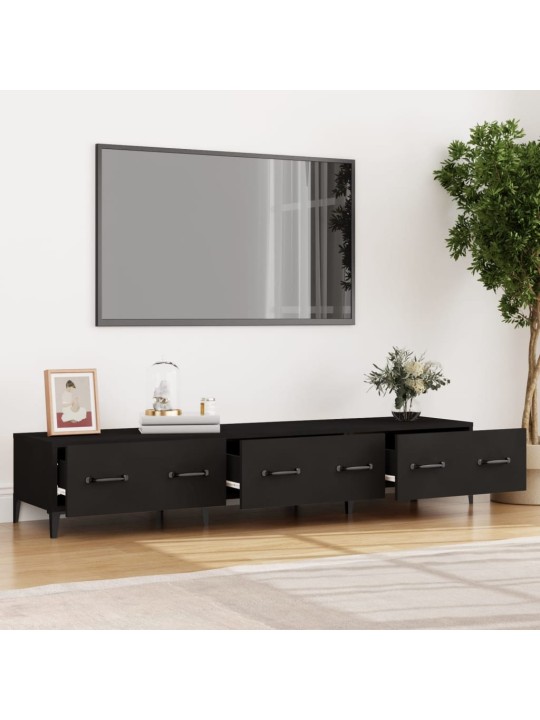 TV skříňka černá 150 x 34,5 x 30 cm kompozitní dřevo