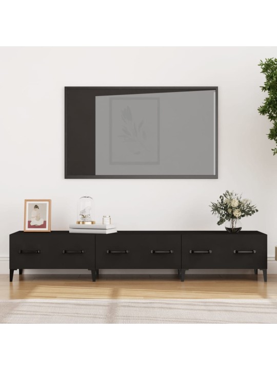 TV skříňka černá 150 x 34,5 x 30 cm kompozitní dřevo