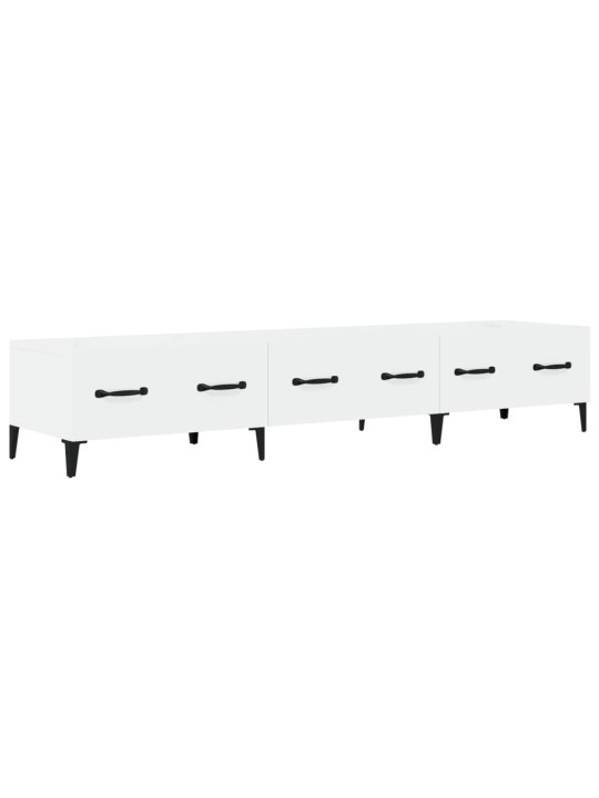 TV skříňka bílá vysoký lesk 150 x 34,5 x 30 cm kompozitní dřevo