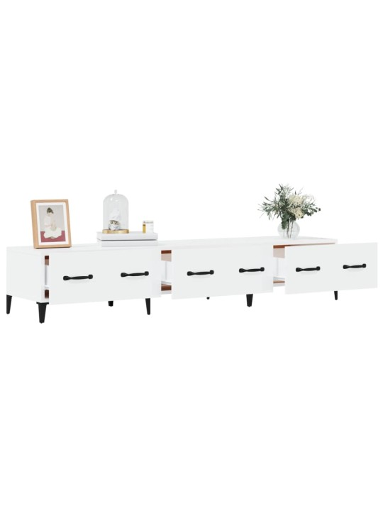 TV skříňka bílá vysoký lesk 150 x 34,5 x 30 cm kompozitní dřevo