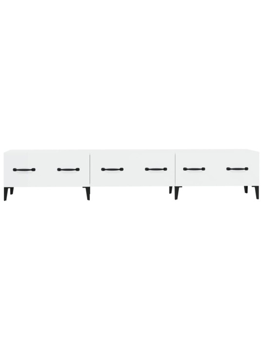 TV skříňka bílá vysoký lesk 150 x 34,5 x 30 cm kompozitní dřevo