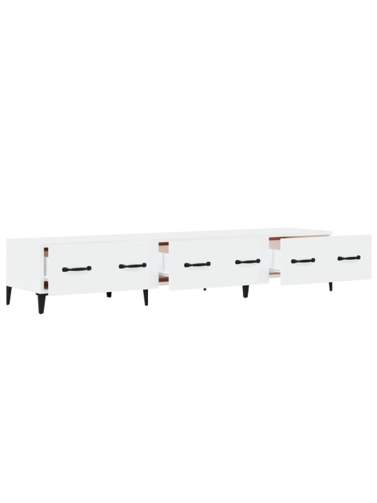 TV skříňka bílá vysoký lesk 150 x 34,5 x 30 cm kompozitní dřevo
