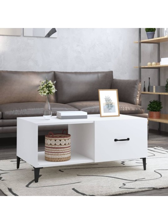Konferenční stolek bílý 90 x 50 x 40 cm kompozitní dřevo
