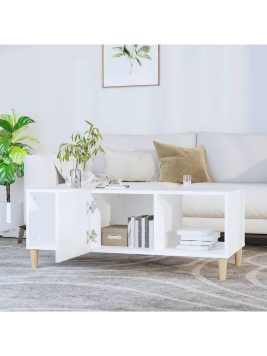 Konferenční stolek bílý 102 x 50 x 40 cm kompozitní dřevo