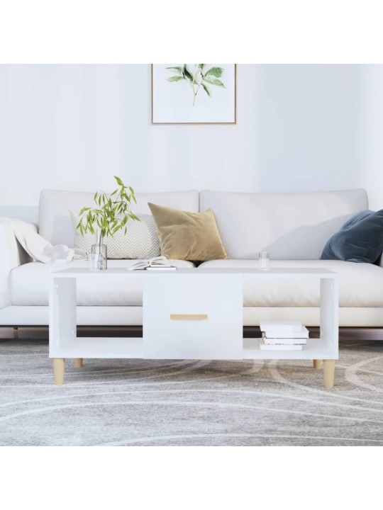 Konferenční stolek bílý 102 x 50 x 40 cm kompozitní dřevo