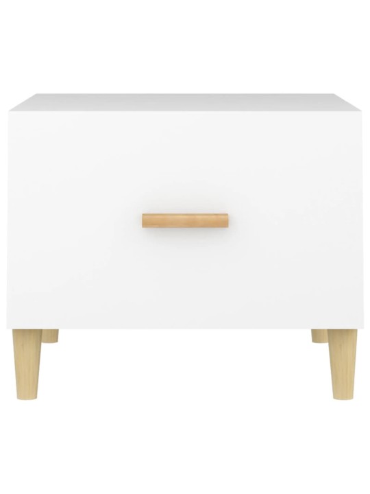 Konferenční stolky 2 ks bílé 50 x 50 x 40 cm kompozitní dřevo