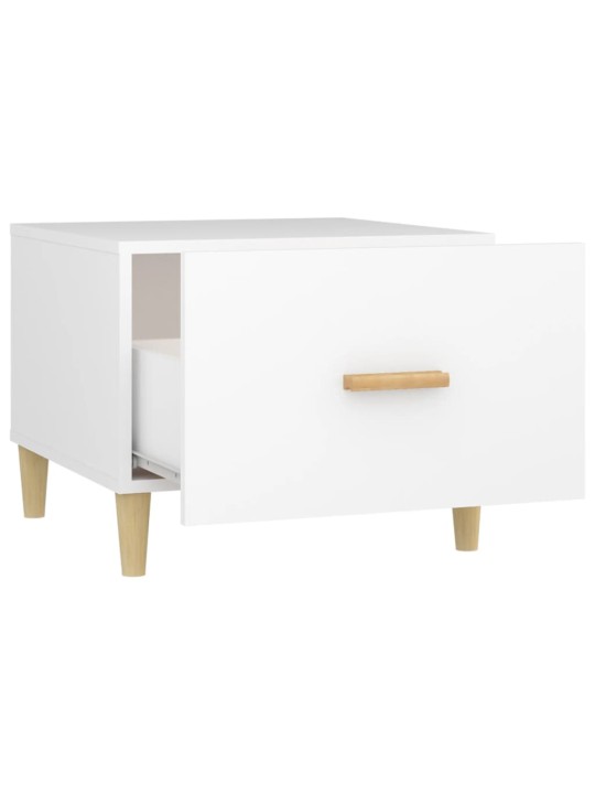 Konferenční stolky 2 ks bílé 50 x 50 x 40 cm kompozitní dřevo