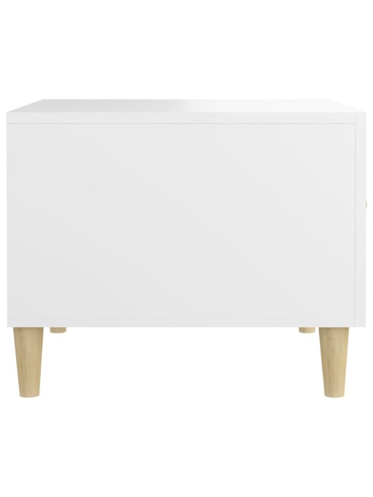 Konferenční stolky 2 ks bílé 50 x 50 x 40 cm kompozitní dřevo