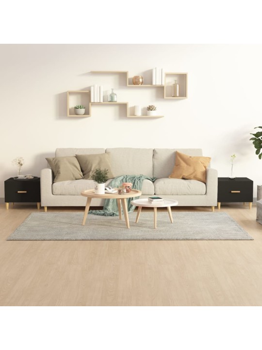 Konferenční stolky 2 ks černé 50 x 50 x 40 cm kompozitní dřevo