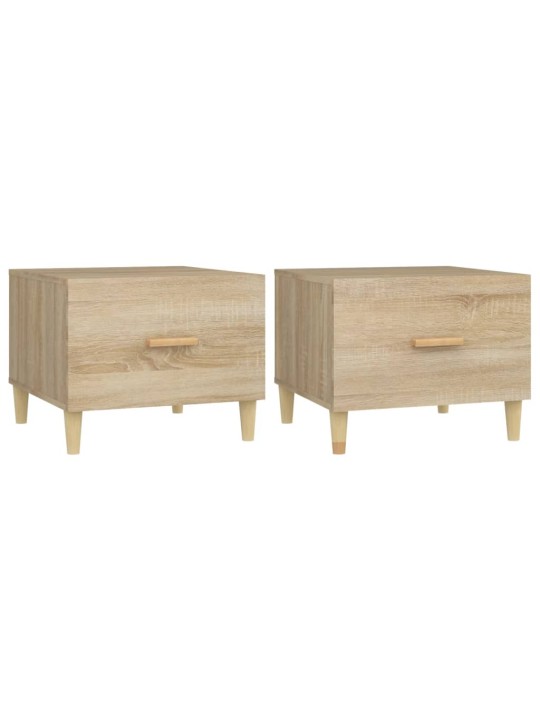 Konferenční stolky 2 ks dub sonoma 50x50x40 cm kompozitní dřevo