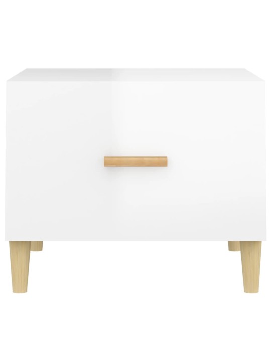 Konferenční stolky 2 ks lesklé bílé 50x50x40cm kompozitní dřevo