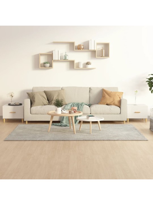 Konferenční stolky 2 ks lesklé bílé 50x50x40cm kompozitní dřevo