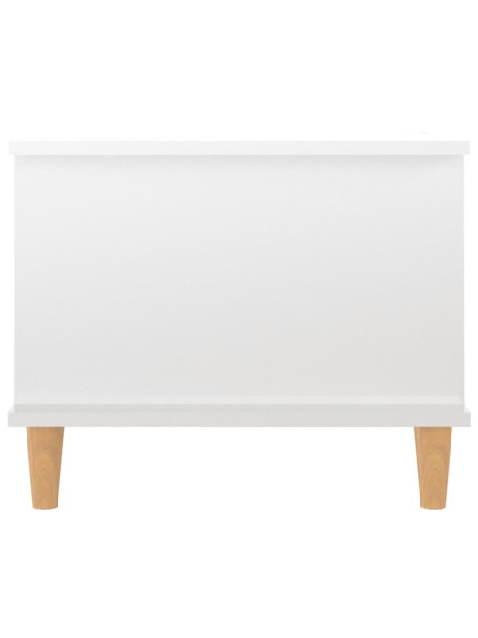 Konferenční stolek lesklý bílý 90 x 50 x 40 cm kompozitní dřevo