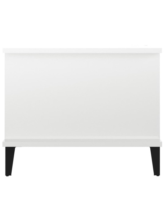 Konferenční stolek lesklý bílý 90 x 50 x 40 cm kompozitní dřevo