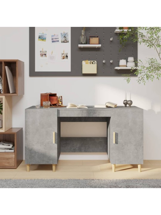 Psací stůl betonově šedý 140 x 50 x 75 cm kompozitní dřevo