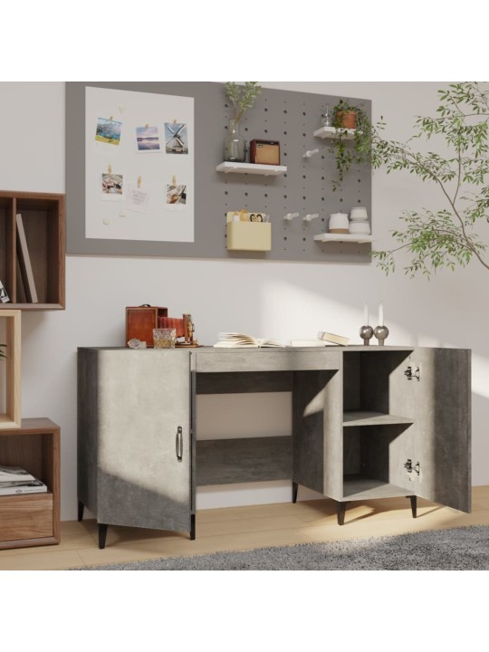Psací stůl betonově šedý 140 x 50 x 75 cm kompozitní dřevo