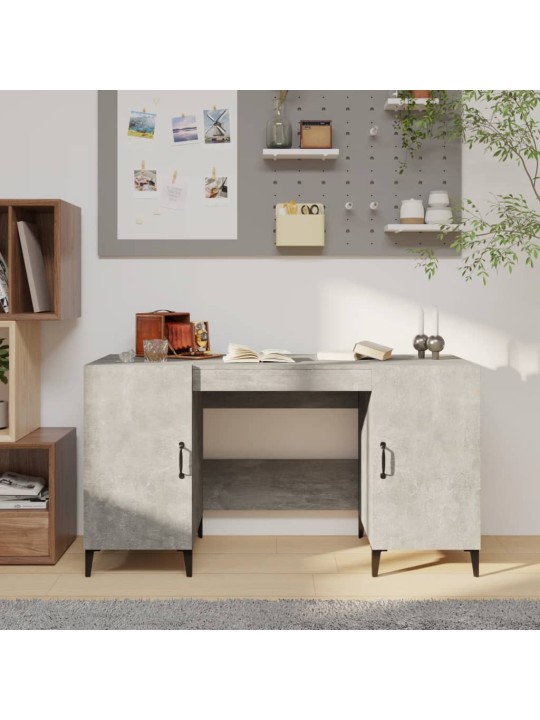 Psací stůl betonově šedý 140 x 50 x 75 cm kompozitní dřevo
