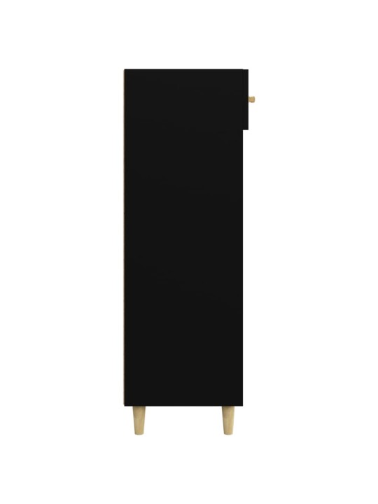 Botník černý 60 x 35 x 105 cm kompozitní dřevo