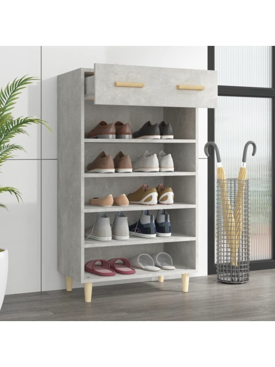 Botník betonově šedý 60 x 35 x 105 cm kompozitní dřevo