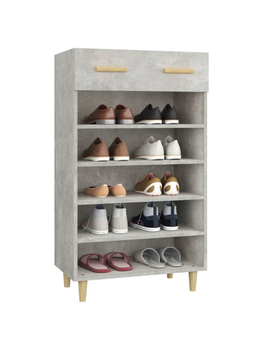 Botník betonově šedý 60 x 35 x 105 cm kompozitní dřevo