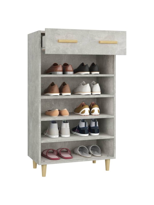 Botník betonově šedý 60 x 35 x 105 cm kompozitní dřevo