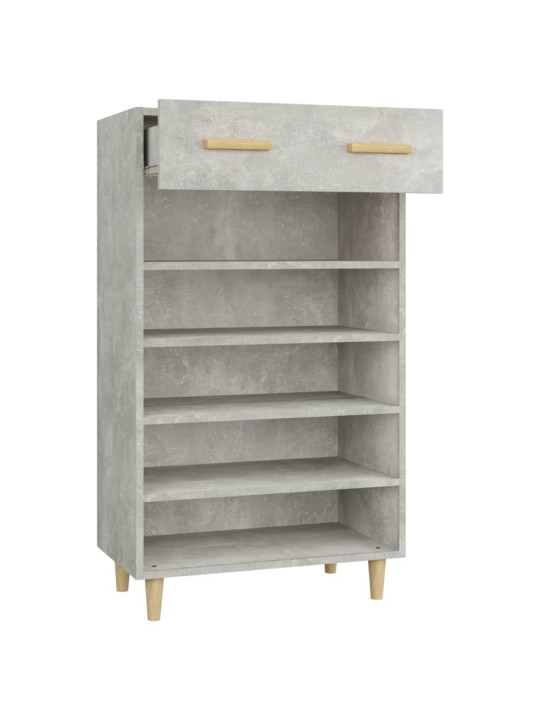 Botník betonově šedý 60 x 35 x 105 cm kompozitní dřevo