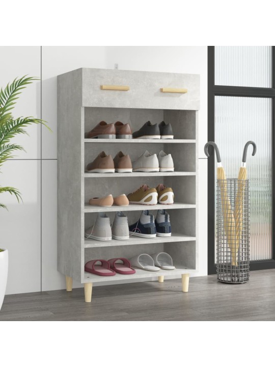 Botník betonově šedý 60 x 35 x 105 cm kompozitní dřevo