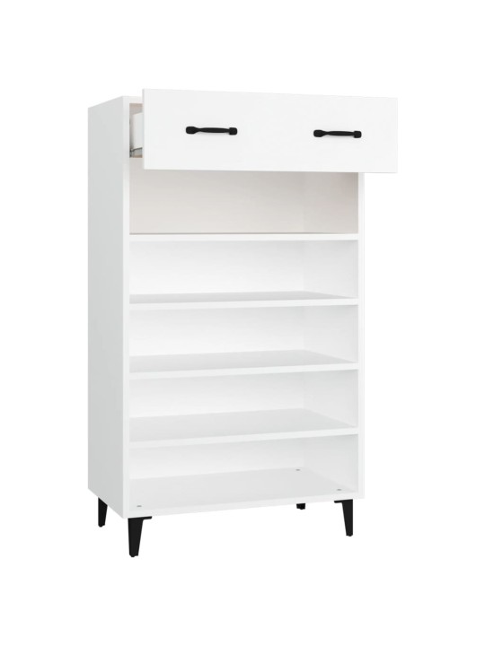 Botník bílý 60 x 35 x 105 cm kompozitní dřevo