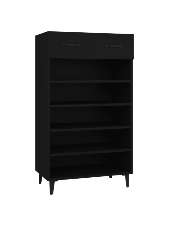 Botník černý 60 x 35 x 105 cm kompozitní dřevo