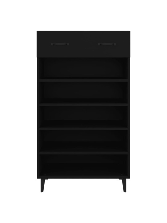 Botník černý 60 x 35 x 105 cm kompozitní dřevo