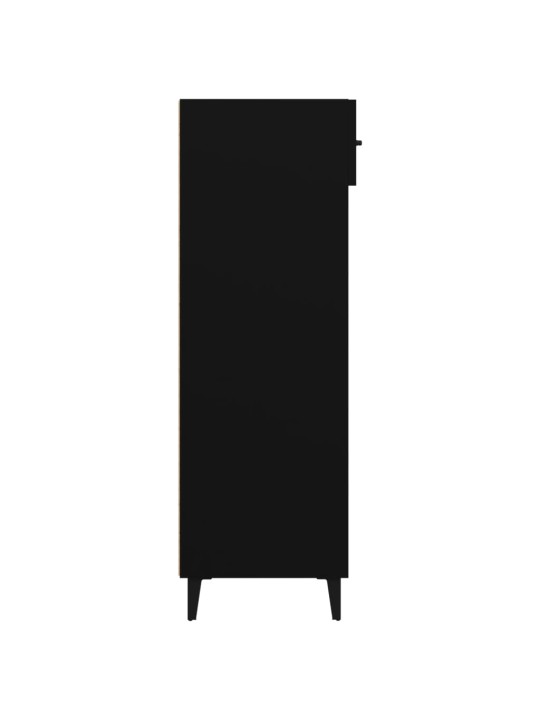 Botník černý 60 x 35 x 105 cm kompozitní dřevo
