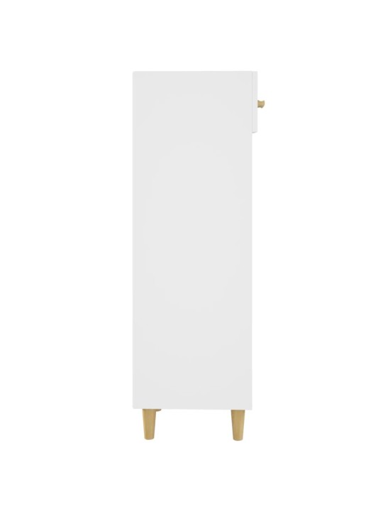 Botník bílý s vysokým leskem 30 x 35 x 105 cm kompozitní dřevo