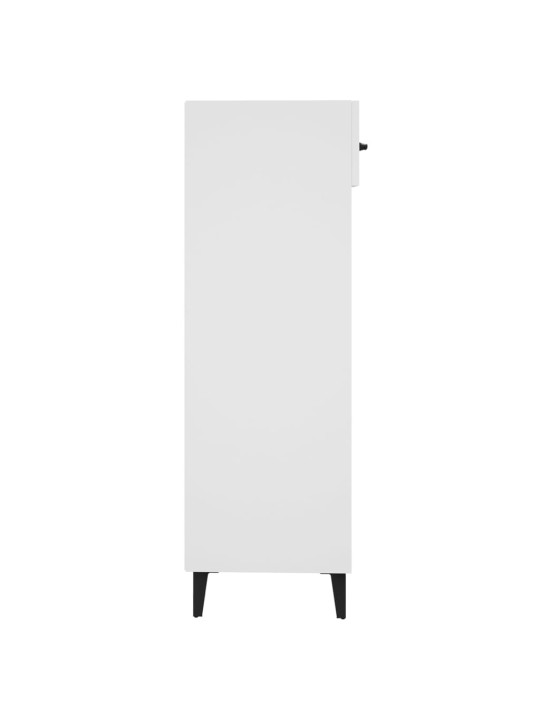 Botník bílý s vysokým leskem 30 x 35 x 105 cm kompozitní dřevo