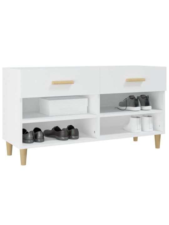 Botník bílý 102 x 35 x 55 cm kompozitní dřevo