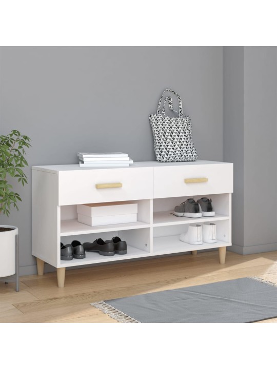Botník bílý 102 x 35 x 55 cm kompozitní dřevo