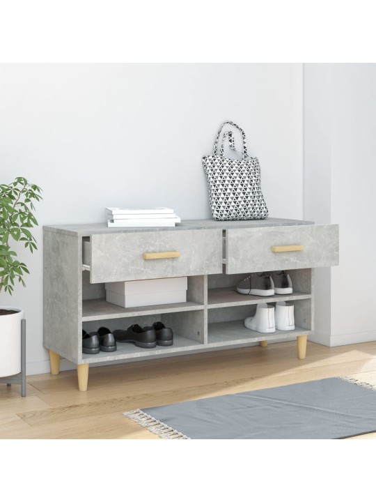 Botník betonově šedý 102 x 35 x 55 cm kompozitní dřevo