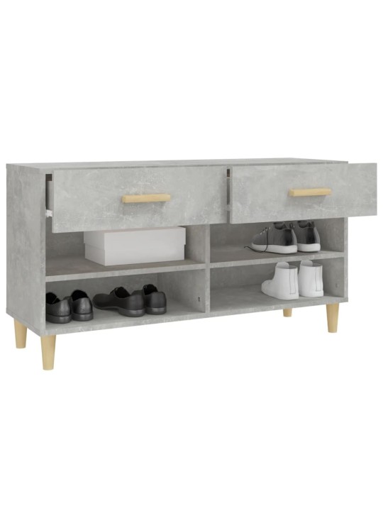 Botník betonově šedý 102 x 35 x 55 cm kompozitní dřevo