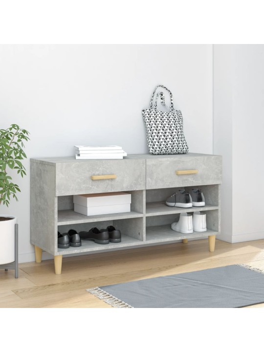 Botník betonově šedý 102 x 35 x 55 cm kompozitní dřevo