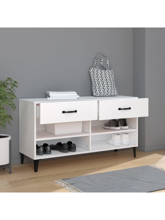 Botník bílý 102 x 35 x 55 cm kompozitní dřevo