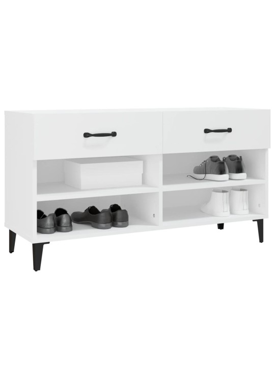 Botník bílý 102 x 35 x 55 cm kompozitní dřevo